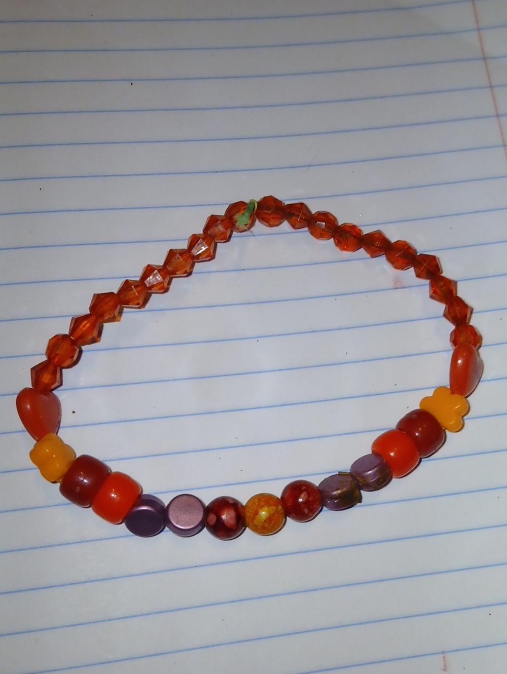 Elemental Series; Fire Beaded Bracelet
